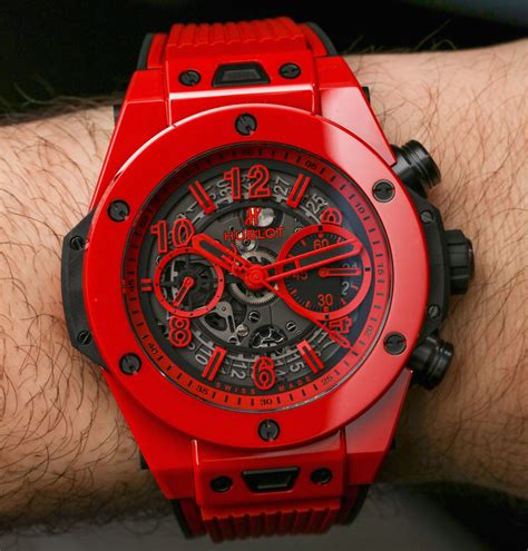 hublot watches red and black|Hublot black ceramic watch.